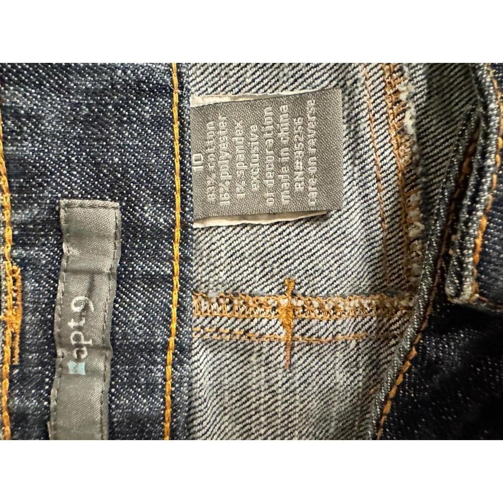 Apt 9 Denim Skirt Womens 10 Blue Button Front Y2K Stretch Pencil Knee Length - Picture 4 of 7